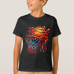 Camiseta Sorvete Sketll Gotejamento Meninos Meninas Criança