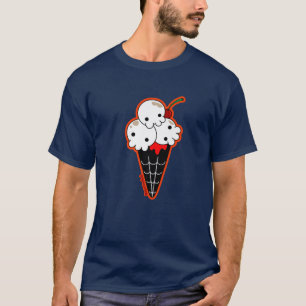 Camiseta Sorvete Skull Spoopy Yami Kawaii Halloween Desig