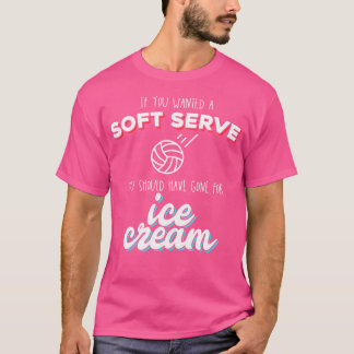 Camiseta Sorvete Sofisticado Engraçado de Voleibol