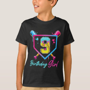 Camiseta Sorvete Softll de Aniversário de 9 Anos Gotejante