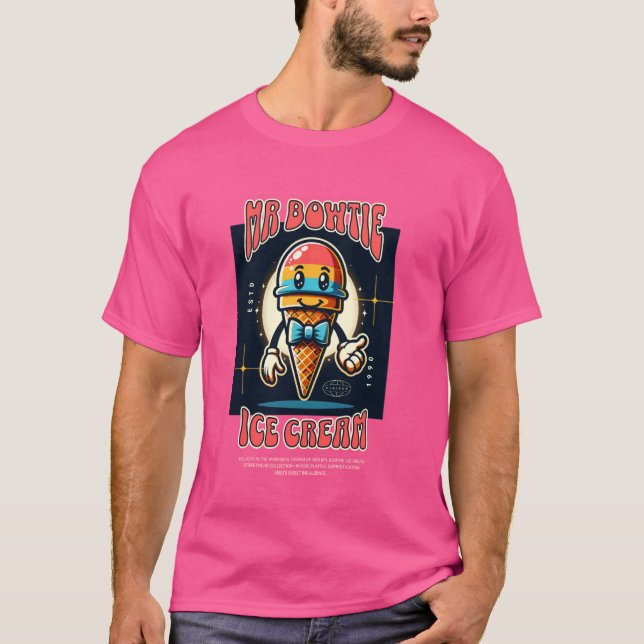Camiseta Sorvete Streetwear Engraçados Jovens, Homens e Mul (Frente)