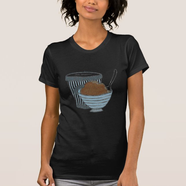 Camiseta Sorvete Sundae/Sorvete de Chocolate (Frente)
