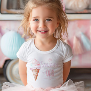Camiseta Sorvete Sweet One festa de 1º aniversário