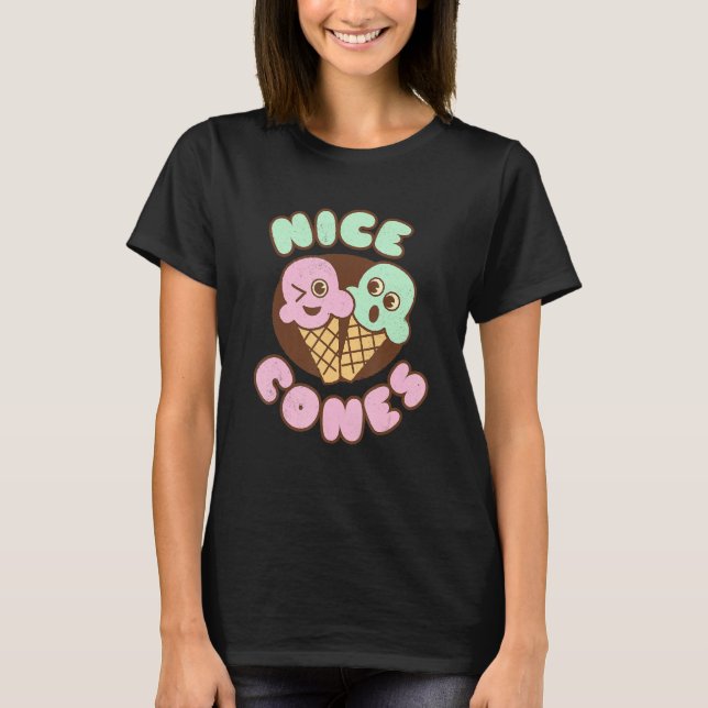 Camiseta Sorvete Vencedor Barato Cones Comida Pun (Frente)