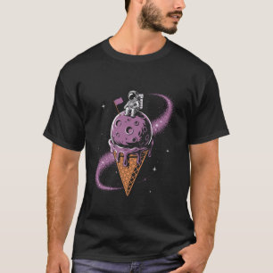 Camiseta Sorvete Wafer de Astronauta Fofo Pouso na Lua Galá