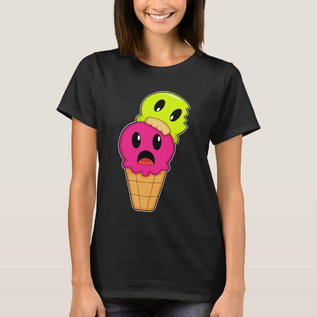 Camiseta Sorvete Waffle Halloween (Frente)