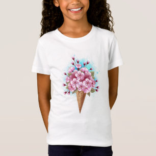 Camiseta Sorvete Waffle Rosa Sakura Cone