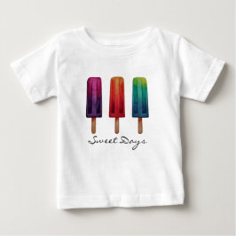 Camiseta Sorvetes de Picolé Cute em Aquarela