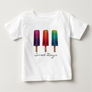 Camiseta Sorvetes de Picolé Cute em Aquarela