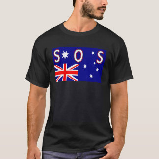 CAMISETA SOS UPSIDE DOWN AUSTRALIAN FLAG DEMOCRACY IN DISTR