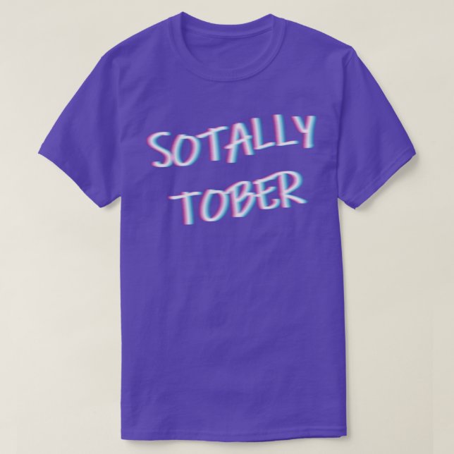 Camiseta Sotally Tober Blurring Bebendo Alco de Visão Dupla (Frente do Design)