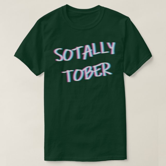 Camiseta Sotally Tober Blurring Bebendo Alco de Visão Dupla (Frente do Design)