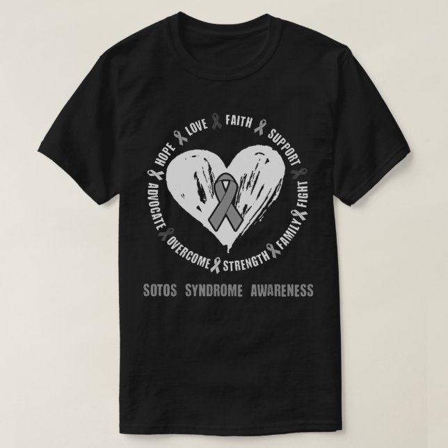 Camiseta Sotos Syndrome Awareness Brain Disease Related hea (Frente do Design)