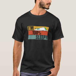 Camiseta Sou 100% Piada preguiçosa do Unicórnio com sono