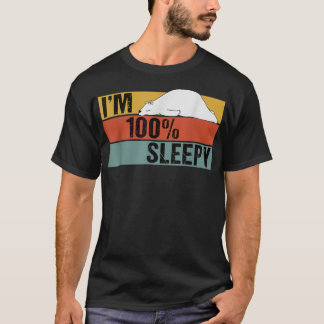 Camiseta Sou 100% Piada preguiçosa do Urso Engraçado com So