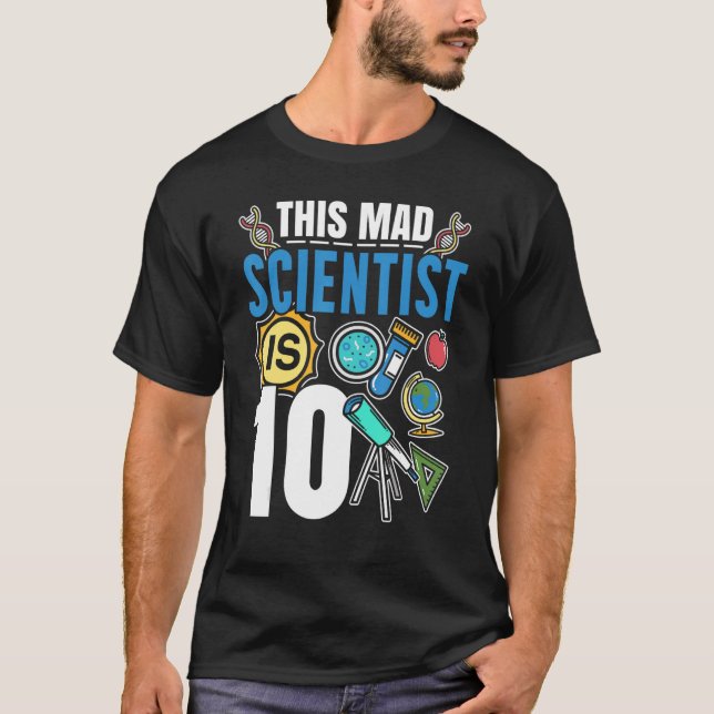 Camiseta Sou 10 Futuro Cientista Feliz Celebrante de Aniver (Frente)