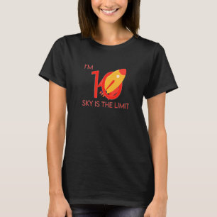 Camiseta Sou 10 Sky é o foguete-limite no espaço 10 Bi
