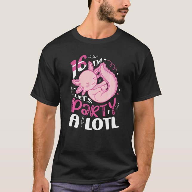 Camiseta Sou 16 Festa de Vamos Um Aniversário do Lotl Axolo (Frente)