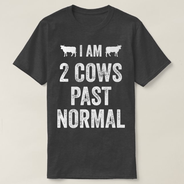 Camiseta Sou 2 Vacas do País de Criação Normal (Frente do Design)