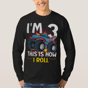 Camiseta Sou 3. É assim que eu faço o Monster Truck Men LS