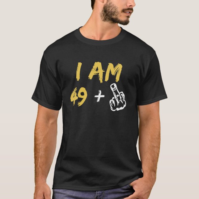 Camiseta Sou 49 + 1 Dedo Médio 50º Aniversário (Frente)