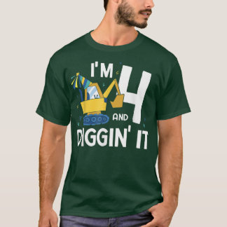 Camiseta Sou 4 e Diggin It Truck Excavator 1084