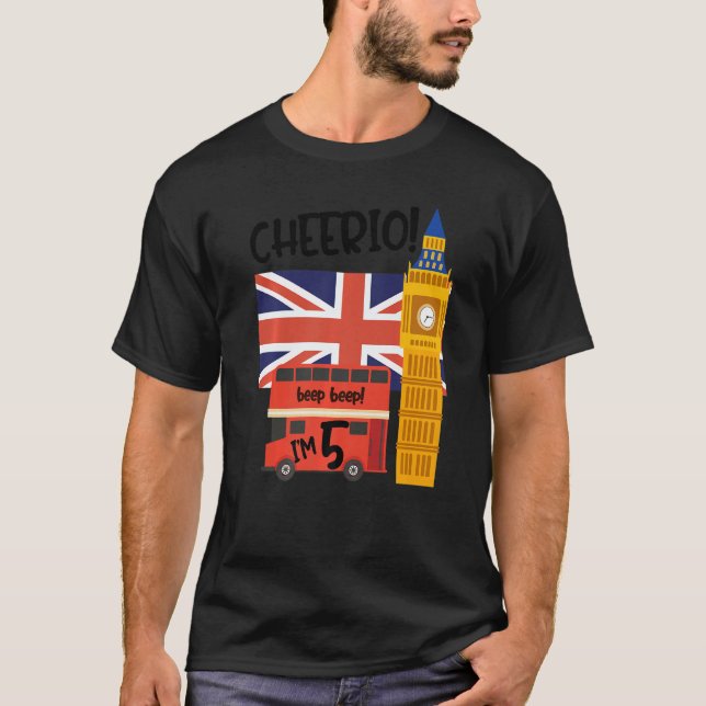 Camiseta Sou 5 5 Birthday British London Theme United Ki (Frente)
