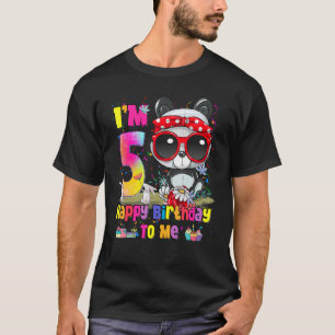 Camiseta Sou 5 de 5 anos Meninas de Aniversário Adolescente