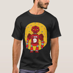 Camiseta Sou 9 Birthday Themed Robot