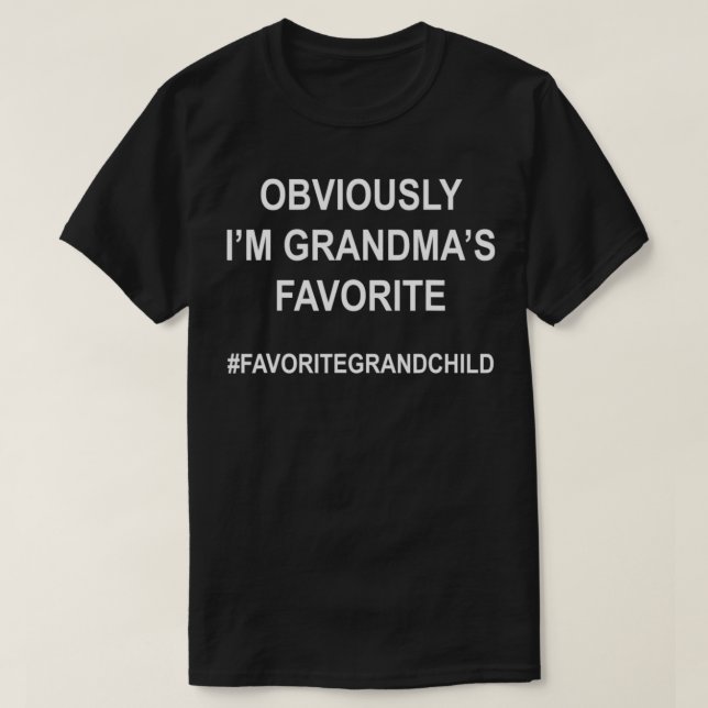 Camiseta Sou a avó favorita, neta engraçada. (Frente do Design)