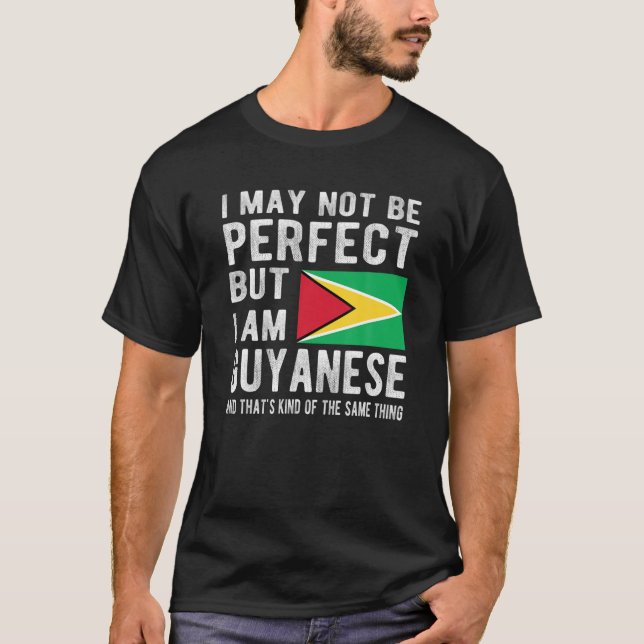 Camiseta Sou a Bandeira da Guiana Patrimônio da Guiana Raíz (Frente)