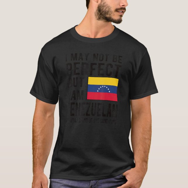 Camiseta Sou a bandeira venezuelana Venezuela Orgulhosa Roo (Frente)
