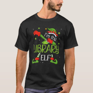 Camiseta Sou a Biblioteca Elf Dabbing Santa Claus Xmas