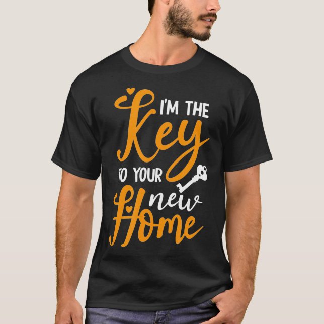 Camiseta Sou A Chave Do Seu Novo Agente Imobiliário Domésti (Frente)