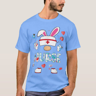 Camiseta Sou a enfermeira Bunny Gnome Easter Ovo N
