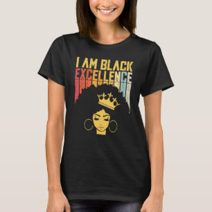 Camiseta Sou a Excelência negra História negra Orgulho afri