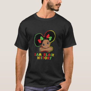 Camiseta Sou a História Negra Menina Afro Ama Africano