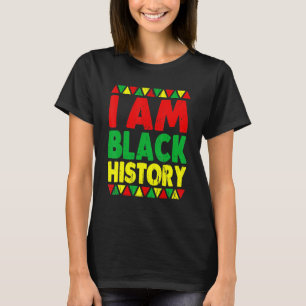 Camiseta Sou a História Negra Mês do Orgulho Africano Melan