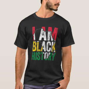 Camiseta Sou a História Negra Mês do Orgulho Africano Melan