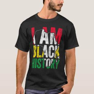 Camiseta Sou a História Negra Mês do Orgulho Africano Melan