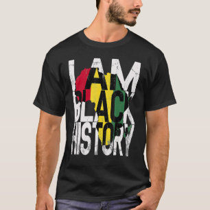 Camiseta Sou a História Negra Mês do Orgulho Africano Melan