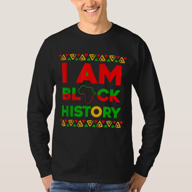 Camiseta Sou a História Negra Mês Roupa Afrocêntrica (Frente)