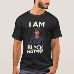 Camiseta Sou a História Negra Michelle Obama International 
