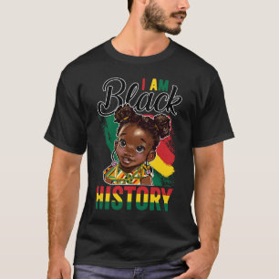 Camiseta Sou a História Negra Pequena Melanin Princes BHM B