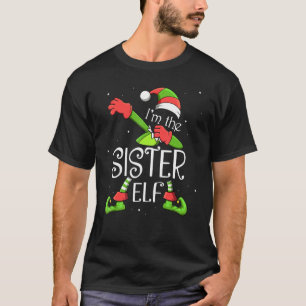 Camiseta Sou a Irmã Elf Dabbing Santa Claus Xmas Family