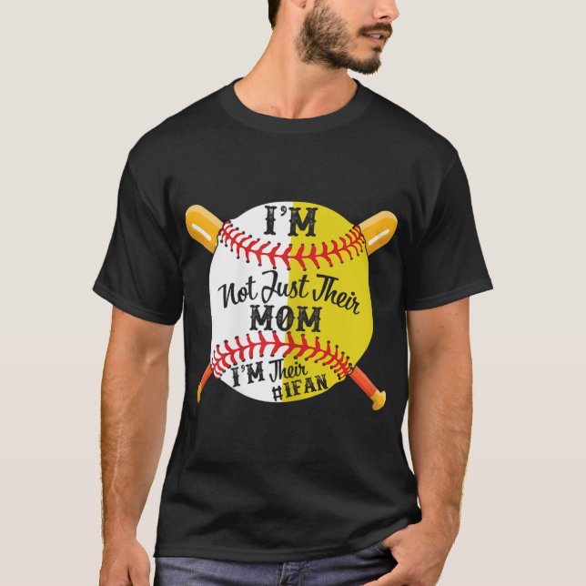 Camiseta Sou a mãe de beisebol de fã número 1 (Frente)