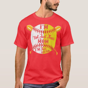 Camiseta Sou A Mãe De Beisebol De Ventilador Número 1