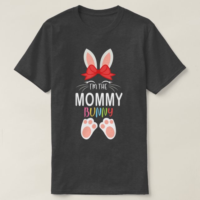 Camiseta Sou a Mamãe Coelhinha Correspondente Páscoa P (Frente do Design)
