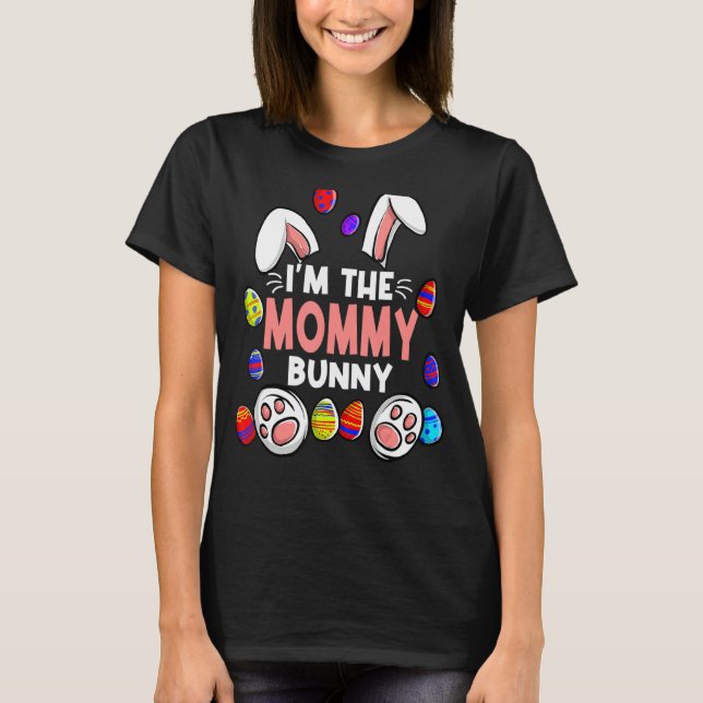 Camiseta Sou a Mamãe Páscoa Mãe Família Bunny M (Frente)