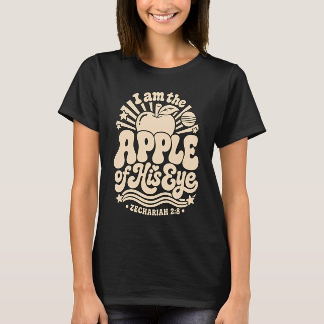 Camiseta Sou a Menina dos Seus Olhos Fé Cristã (Frente)